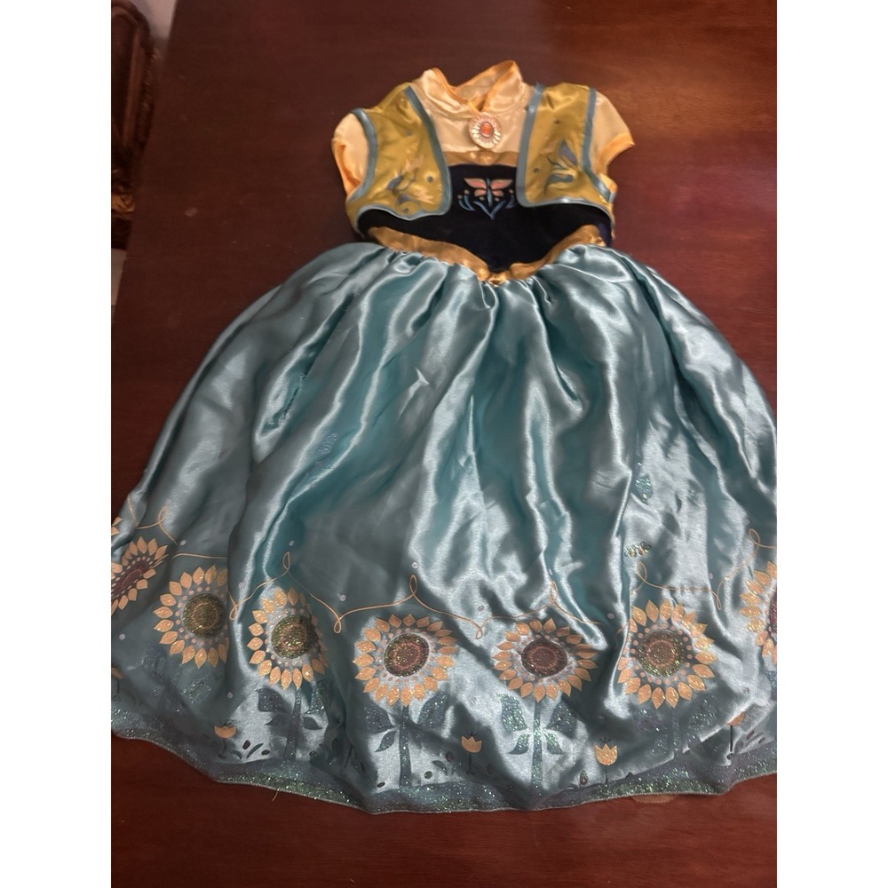 Disney Store Princess Anna Frozen Fever Halloween Costume Size 5/6